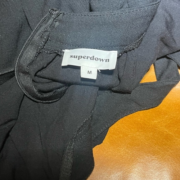 Revolve Chic Black Dress by Superdown EUC MEDIUM halter swing M mini - Picture 14 of 16